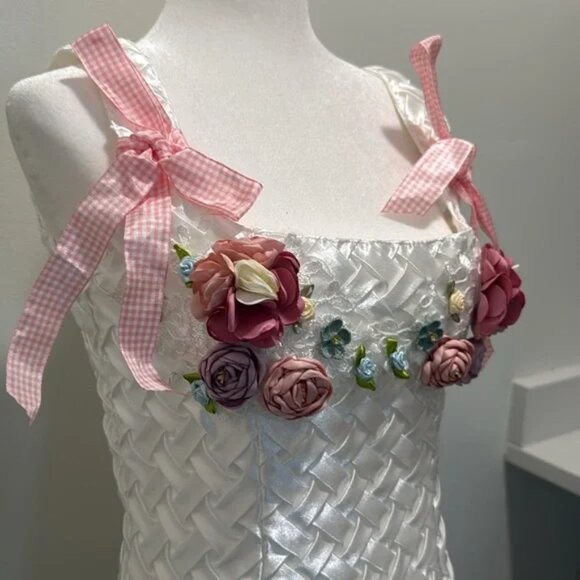 NWT Sugar Thrillz Dolls Kill Pixie Stardust Mini Dress - Picnic Girly Basket LG - Picture 1 of 9